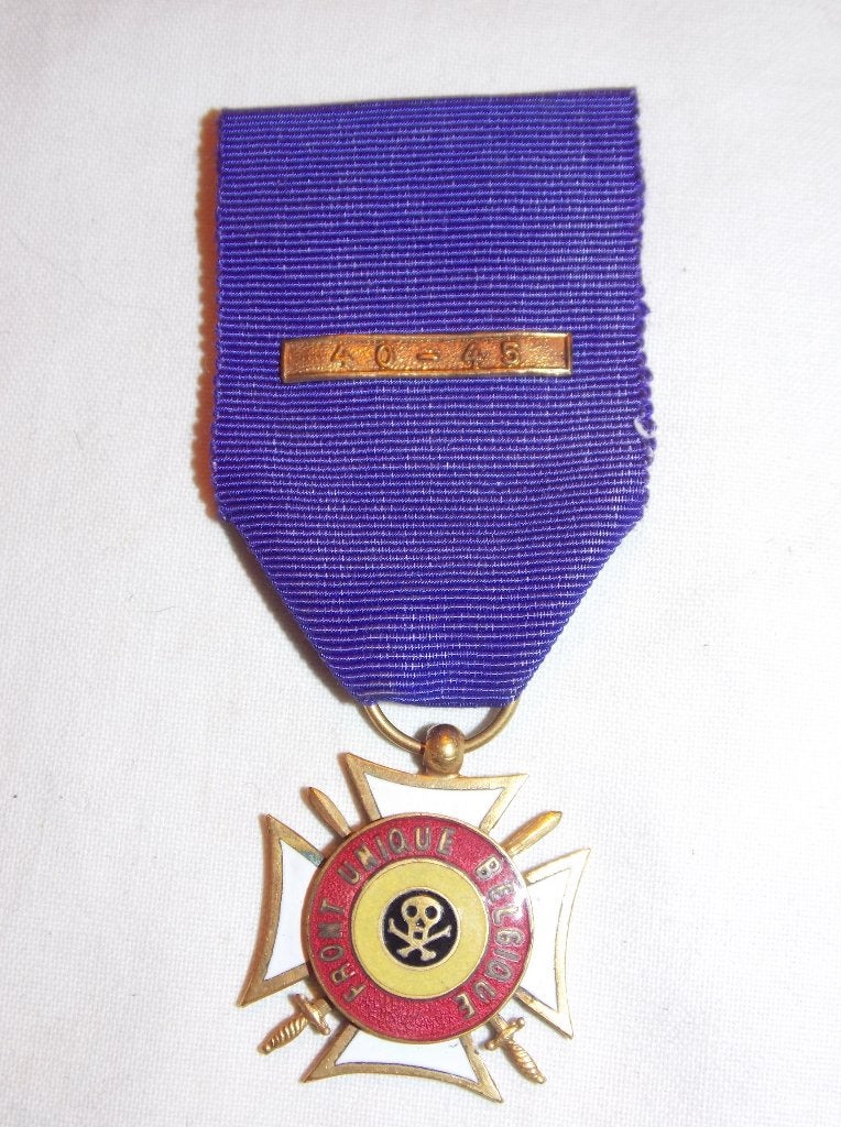 Médaille Front unique belgique 1940-1945, Enlèvement ou Envoi, Armée de terre, Ruban, Médaille ou Ailes
