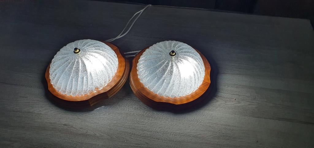 Deux plafonniers identiques, Enlèvement, Comme neuf, Verre