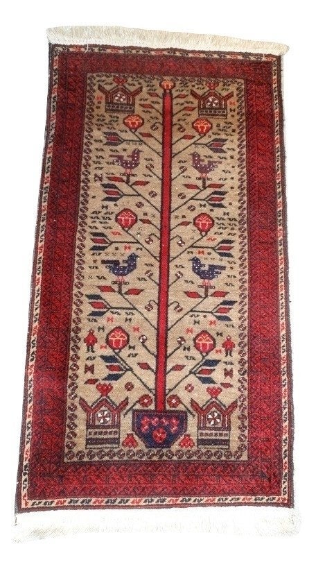 Belouchi tapijt handgeknoopt., Antiek en Kunst, Ophalen of Verzenden