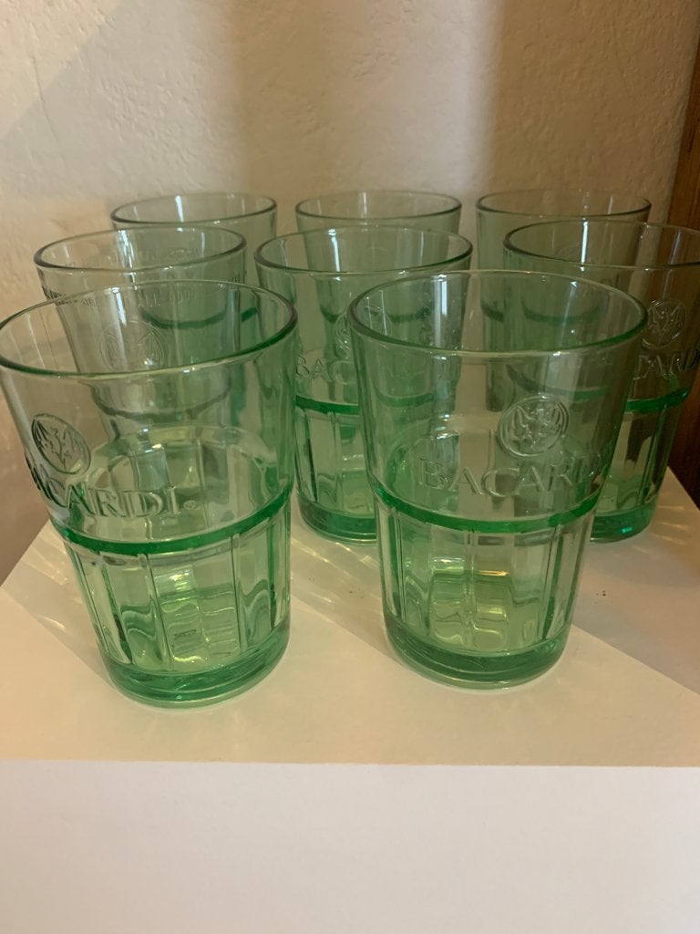 8 Bacardi glazen - Mojito - Rum - Cocktail, Ophalen, Zo goed als nieuw