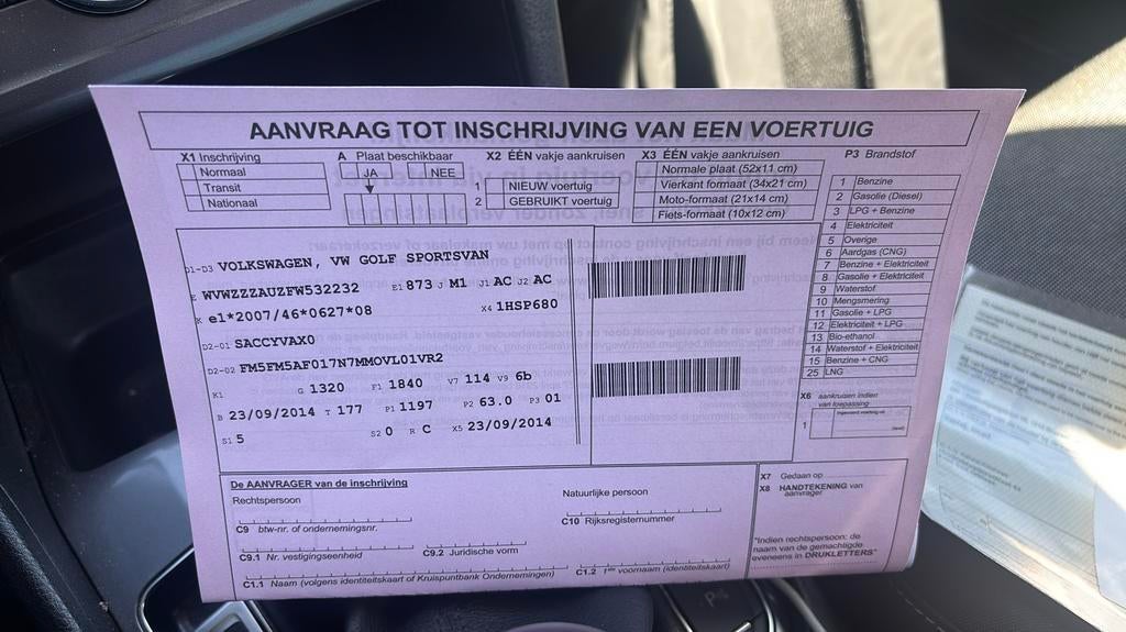 VOLKSWAGEN GOLF SPORTSVAN 1.2 TSI inspecté pour la vente, Autos, 1197 cm³, Achat, Entreprise, Boîte manuelle