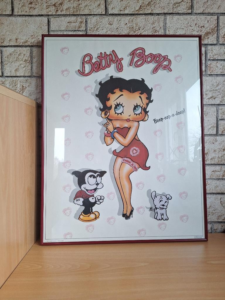 Betty Boop originele gesigneerde vintage poster uit 1986, Ophalen of Verzenden, Nieuw, Mens