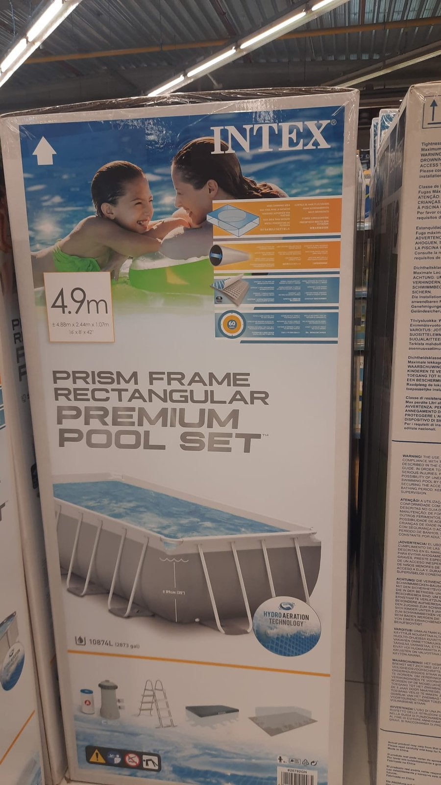 Intex zwembad grijs, Ophalen, Gebruikt, 200 tot 300 cm, 80 tot 120 cm