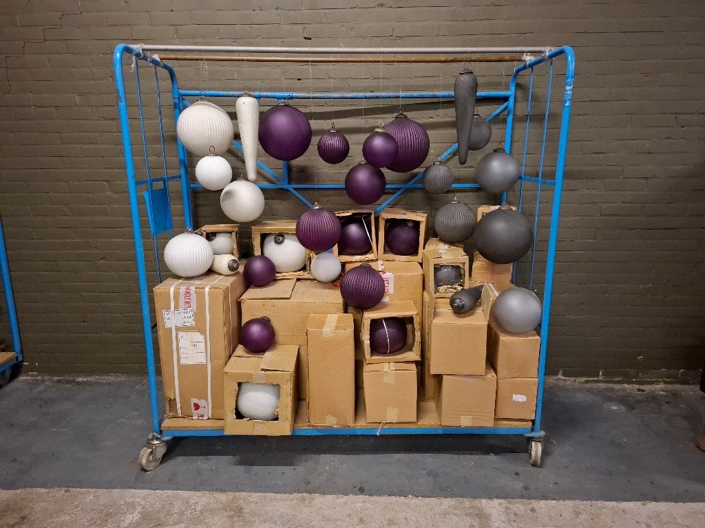 XXL Big Glazen Kerstbal 15cm - Antraciet - Luxe Decoratie, Diversen, Ophalen of Verzenden