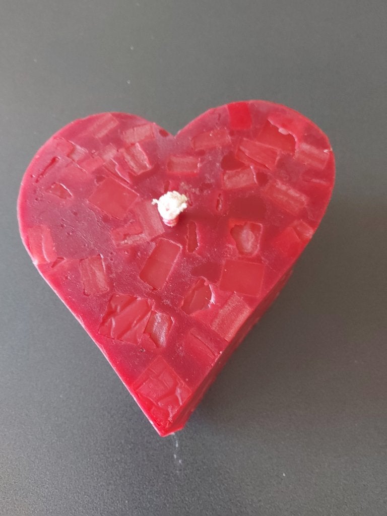 Hartvormige kaars, Nieuw, Ophalen of Verzenden, 14 cm, Kaars