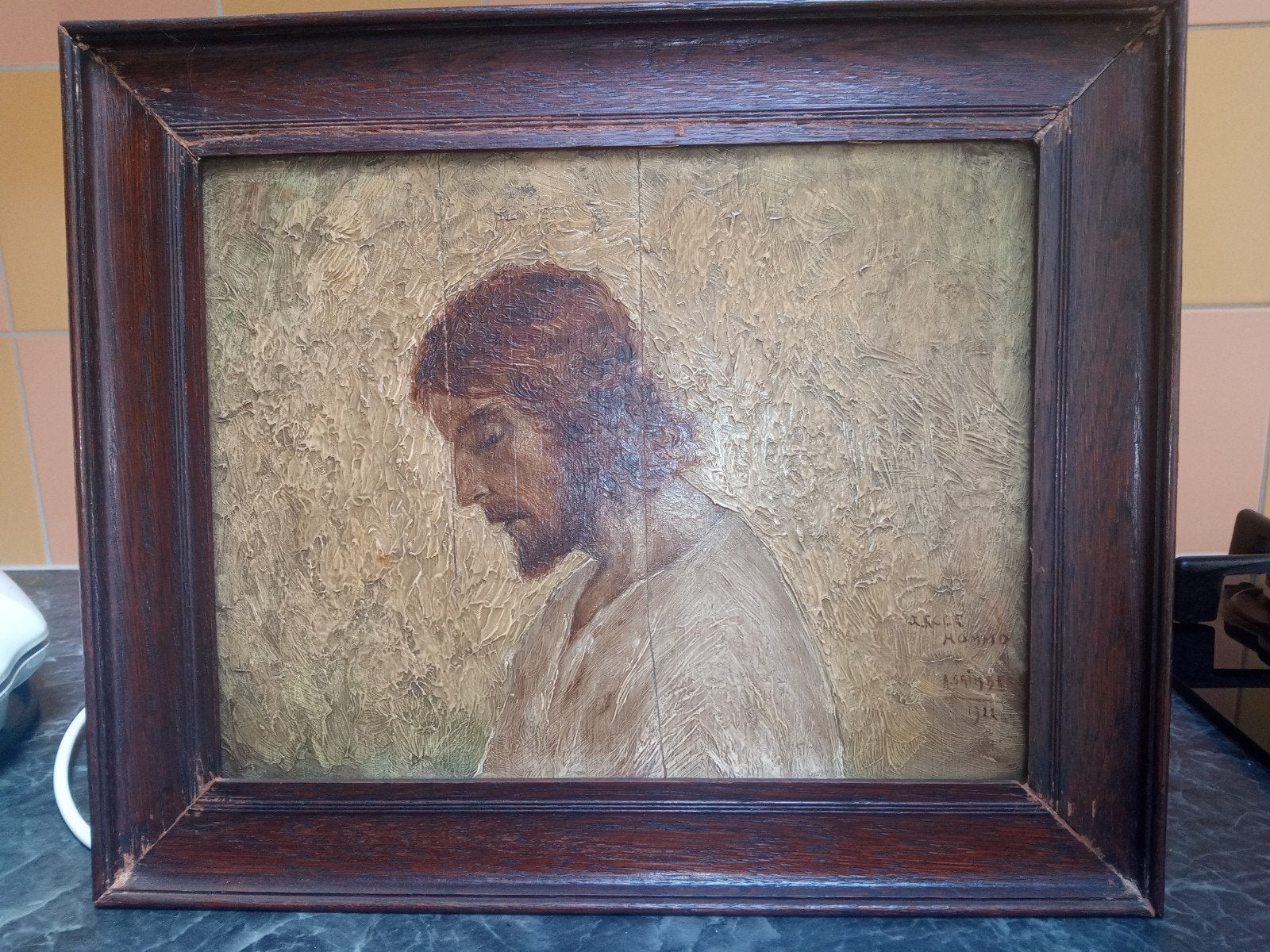 Prachtig antiek schilderij met de voorstelling van Ecce Homo, Antiek en Kunst, Antiek | Religieuze voorwerpen, Ophalen of Verzenden