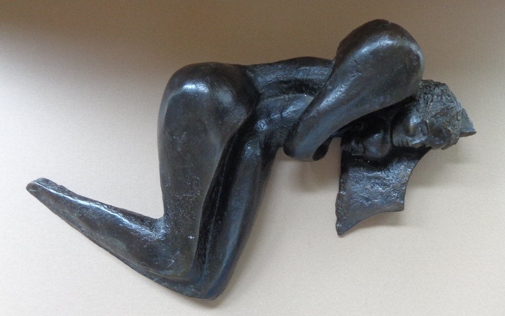 BETTY WACHSSTOCK / MOEDERSCHAP / SCULPTUUR BRONS / L= 68cm, Enlèvement, Brons