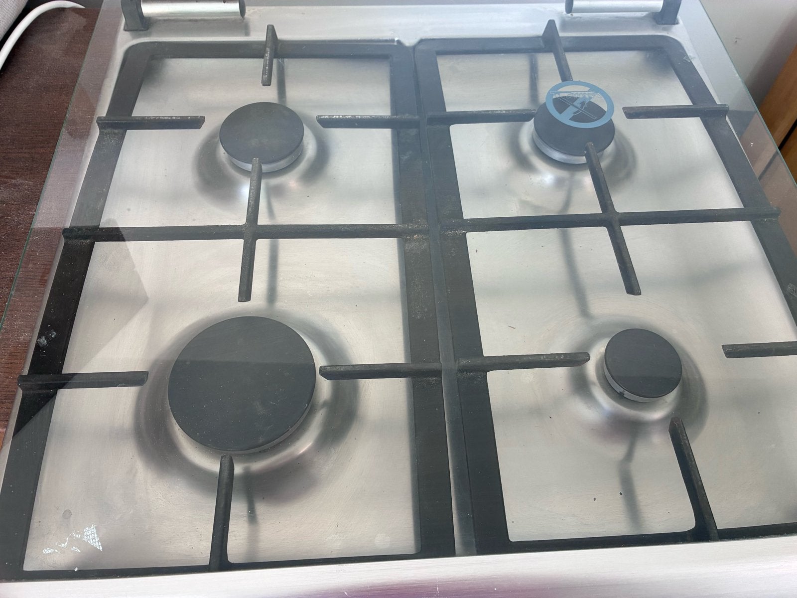 Gasfornuis, Elektronische apparatuur, Kookplaten, Ophalen, 4 kookzones, Zo goed als nieuw, Gas