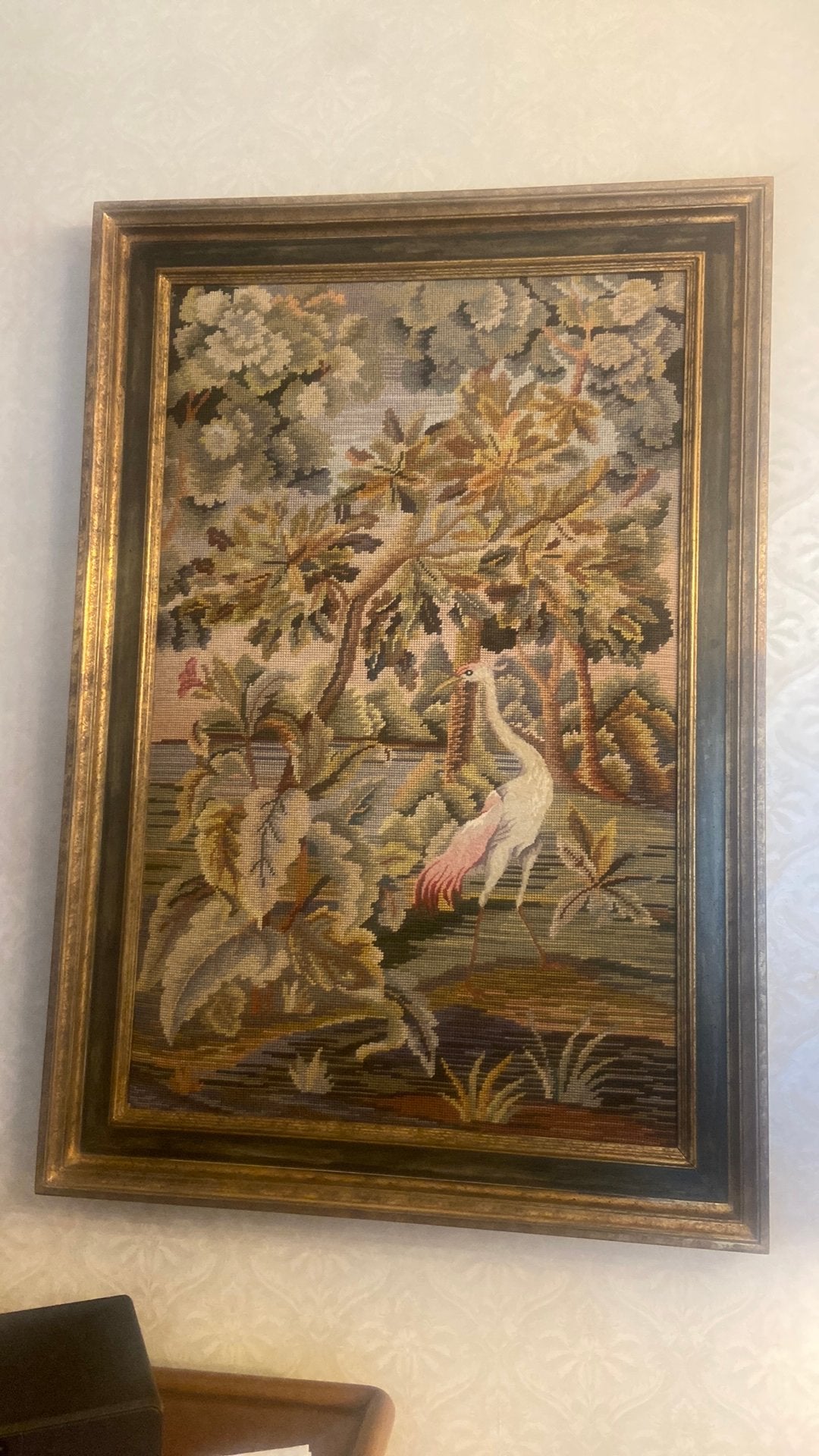 Flamingo park portret hangemaakt, Antiek en Kunst, Ophalen