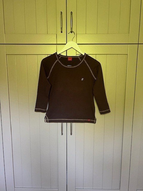 Bruine Esprit longsleeve met driekwart mouw, Bruin, Zo goed als nieuw, Lange mouw, Esprit