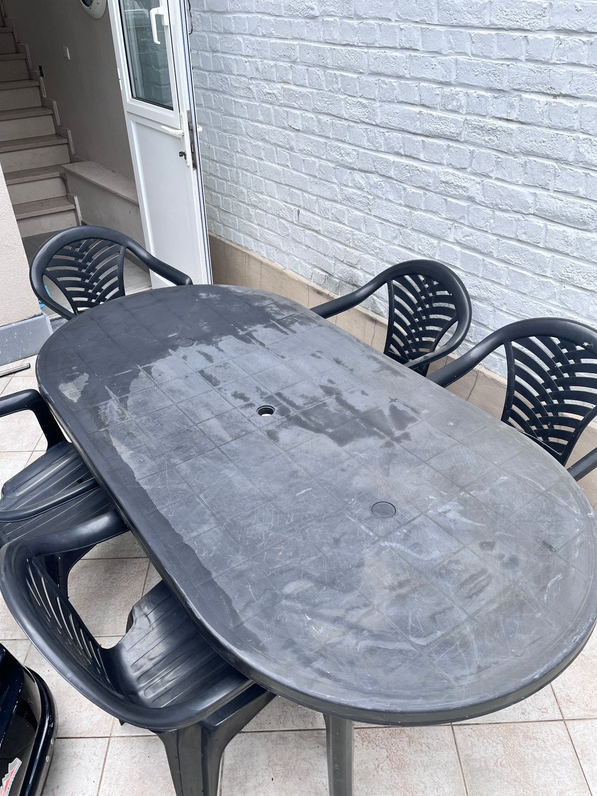 Table + chaises jardin, Enlèvement, Utilisé, Autres matériaux, Sets de jardin