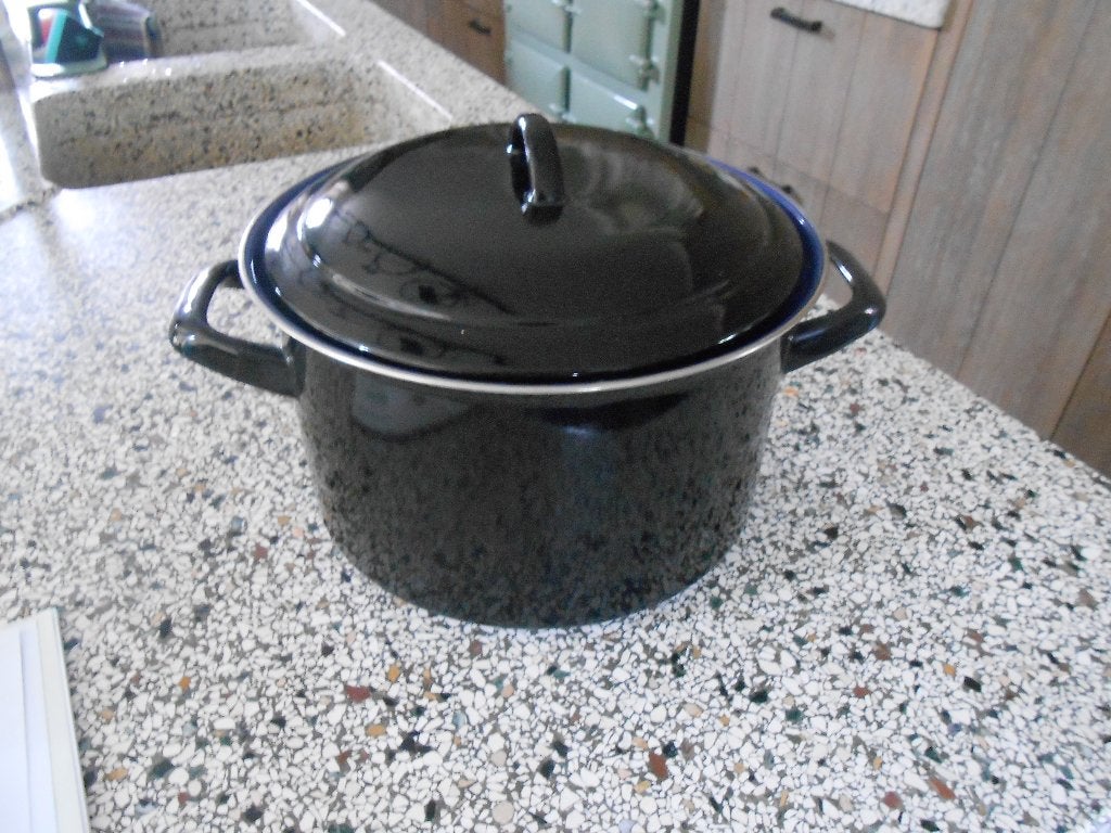 grote emaille vintage kookpot, Ophalen of Verzenden