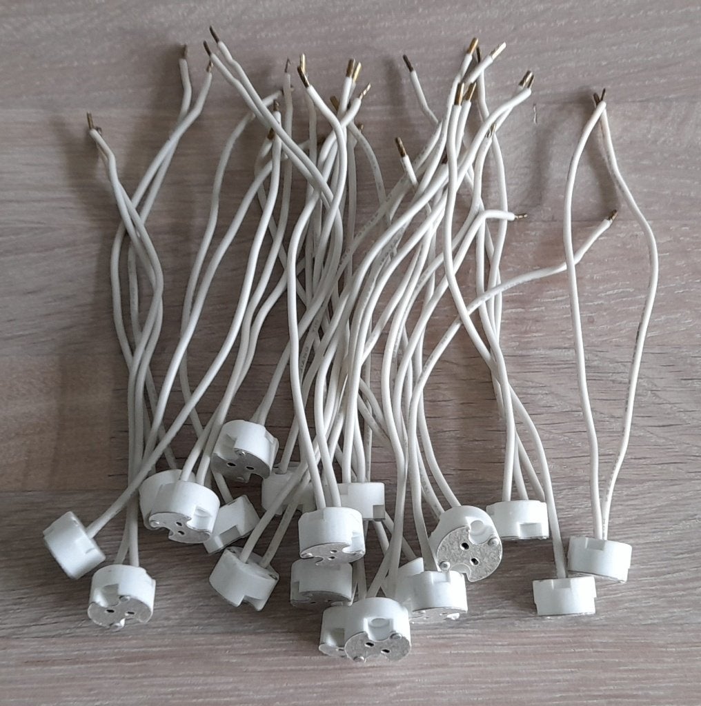 DOUILLE MR16-GU5.3 - 25V - 4A - Fil 14cm, Huis en Inrichting, Lampen | Spots, Ophalen of Verzenden, Nieuw, GU5.3, Plafondspot of Wandspot