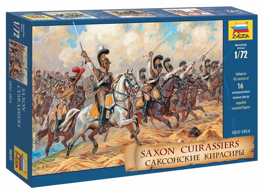 ZVEZDA 8035 SAXON CUIRASSIERS échelle 1/72, Ophalen of Verzenden, Nieuw, 1:50 of kleiner, Figuur of Figuren