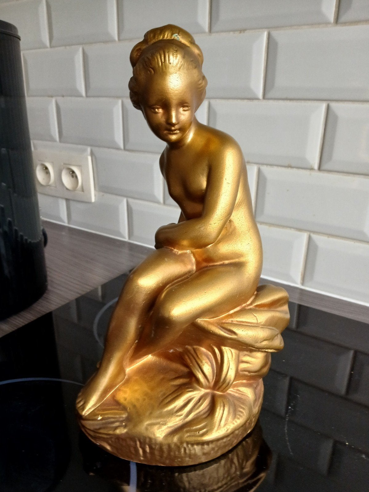 Goudkleurige dame, Antiek en Kunst, Curiosa en Brocante, Ophalen