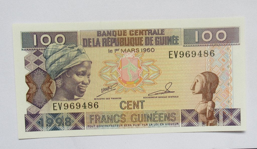Guinee 100 Francs 1998, Timbres & Monnaies, Envoi, Guinée