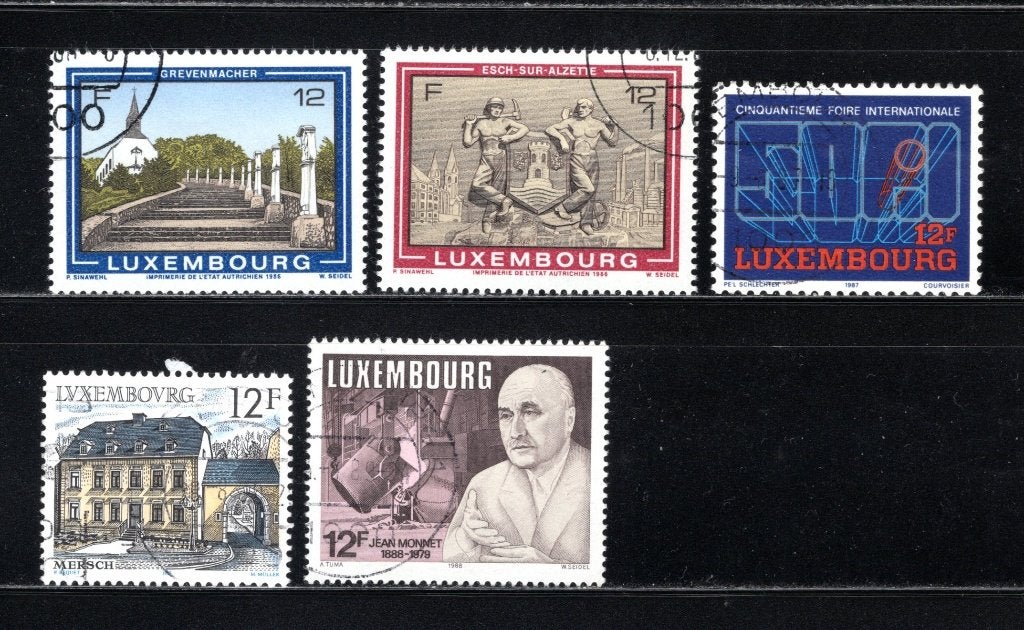 LUXEMBOURG Lot 1987 estampillé, Envoi, Luxembourg, Affranchi