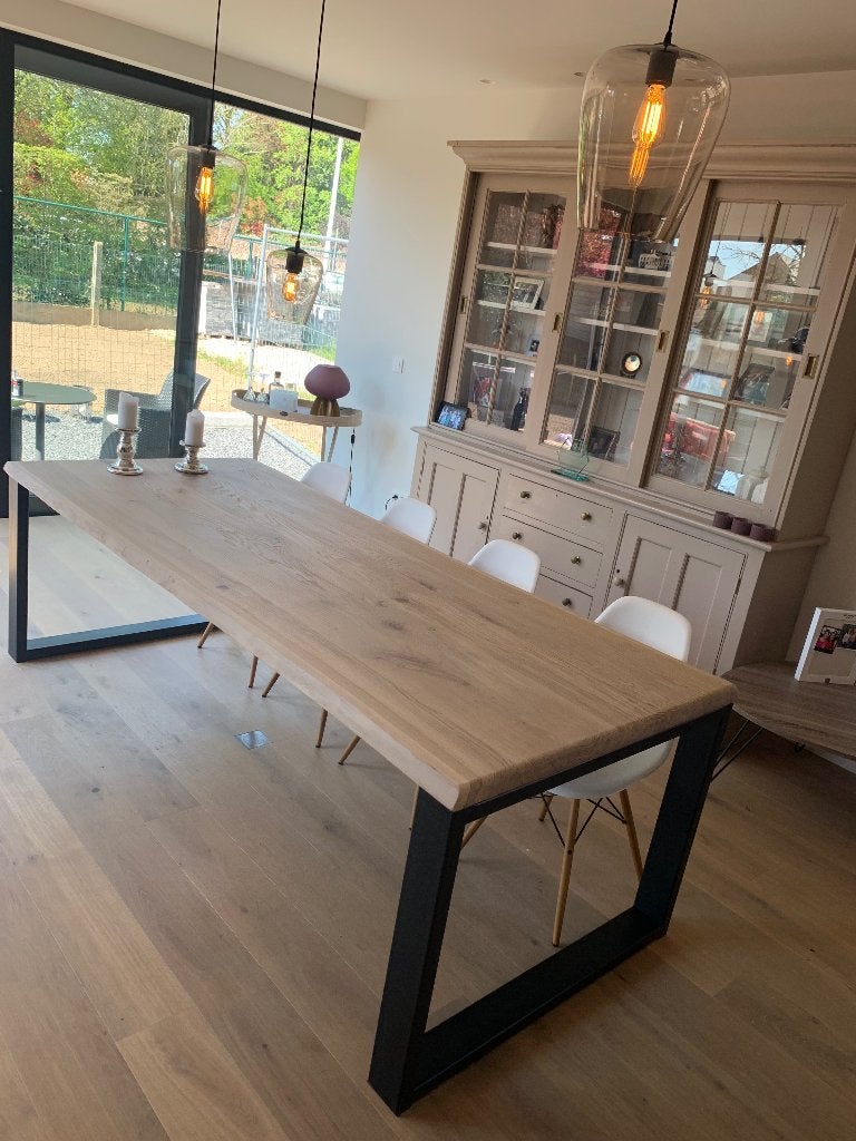 Eettafel boomstronk, Ophalen, 100 tot 150 cm, 200 cm of meer, Zo goed als nieuw