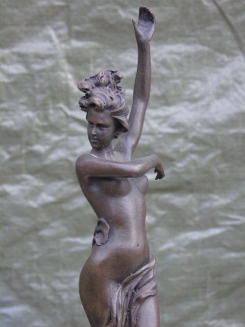 femme nue drapé bronze signé : MILO, Antiquités & Art, Enlèvement ou Envoi, Bronze