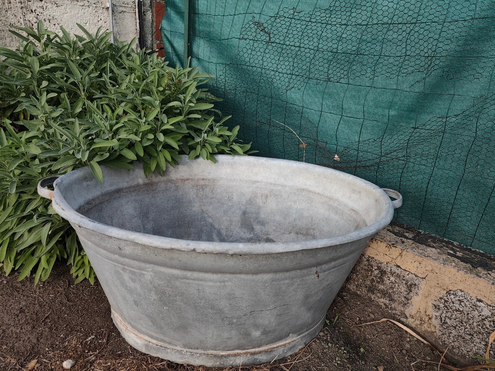 grande bassine en zinc pour jardin, Jardin & Terrasse, Bacs à fleurs & Jardinières, Enlèvement, Jardin