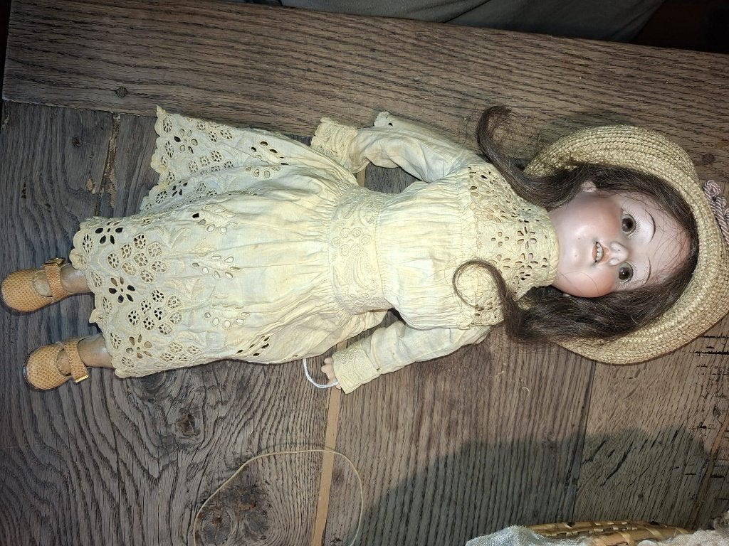 oude porseleinen pop, begin 1900, Antiek en Kunst, Ophalen of Verzenden