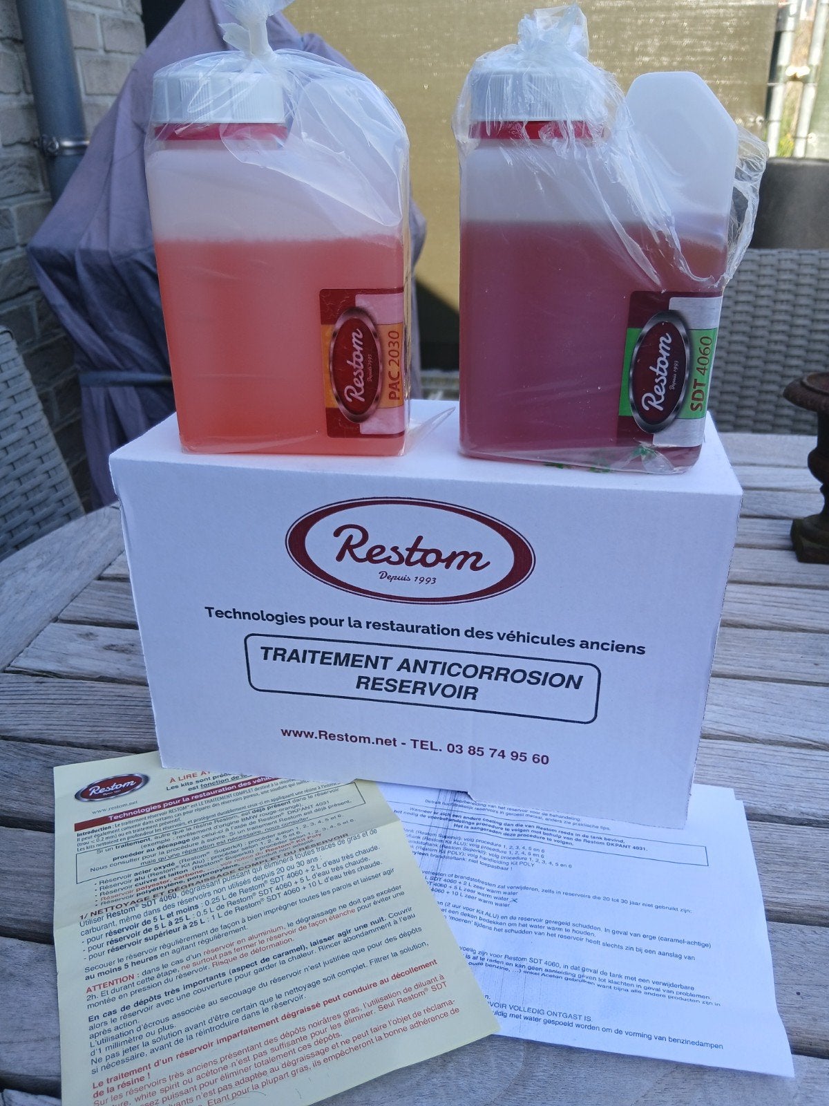RESTOM ontroester voor benzinetank, Enlèvement