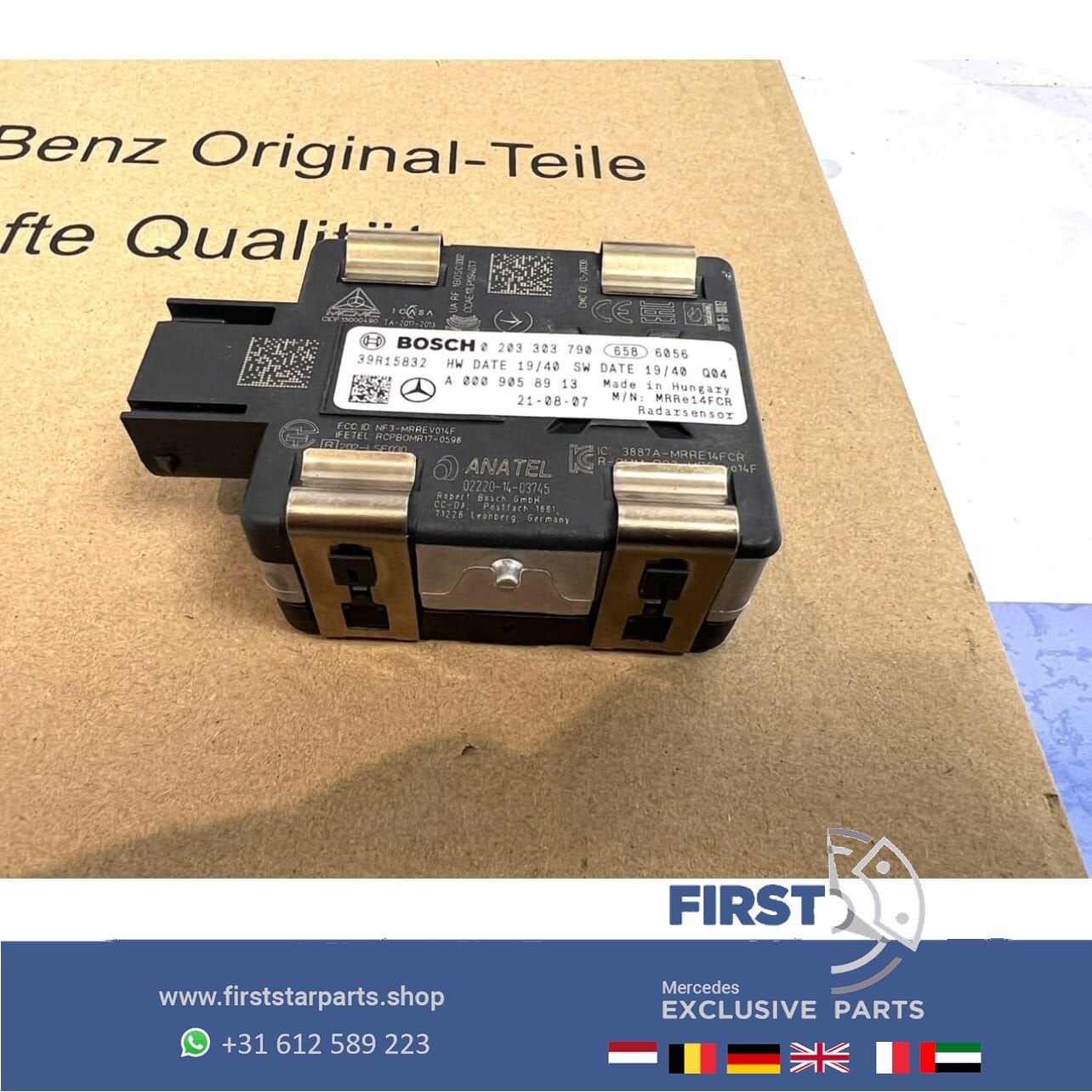 A0009058913 RADARSENSOR COLLISION ASSIST Mercedes A B C CLA, Auto-onderdelen, Gebruikt, -, Ophalen of Verzenden, -