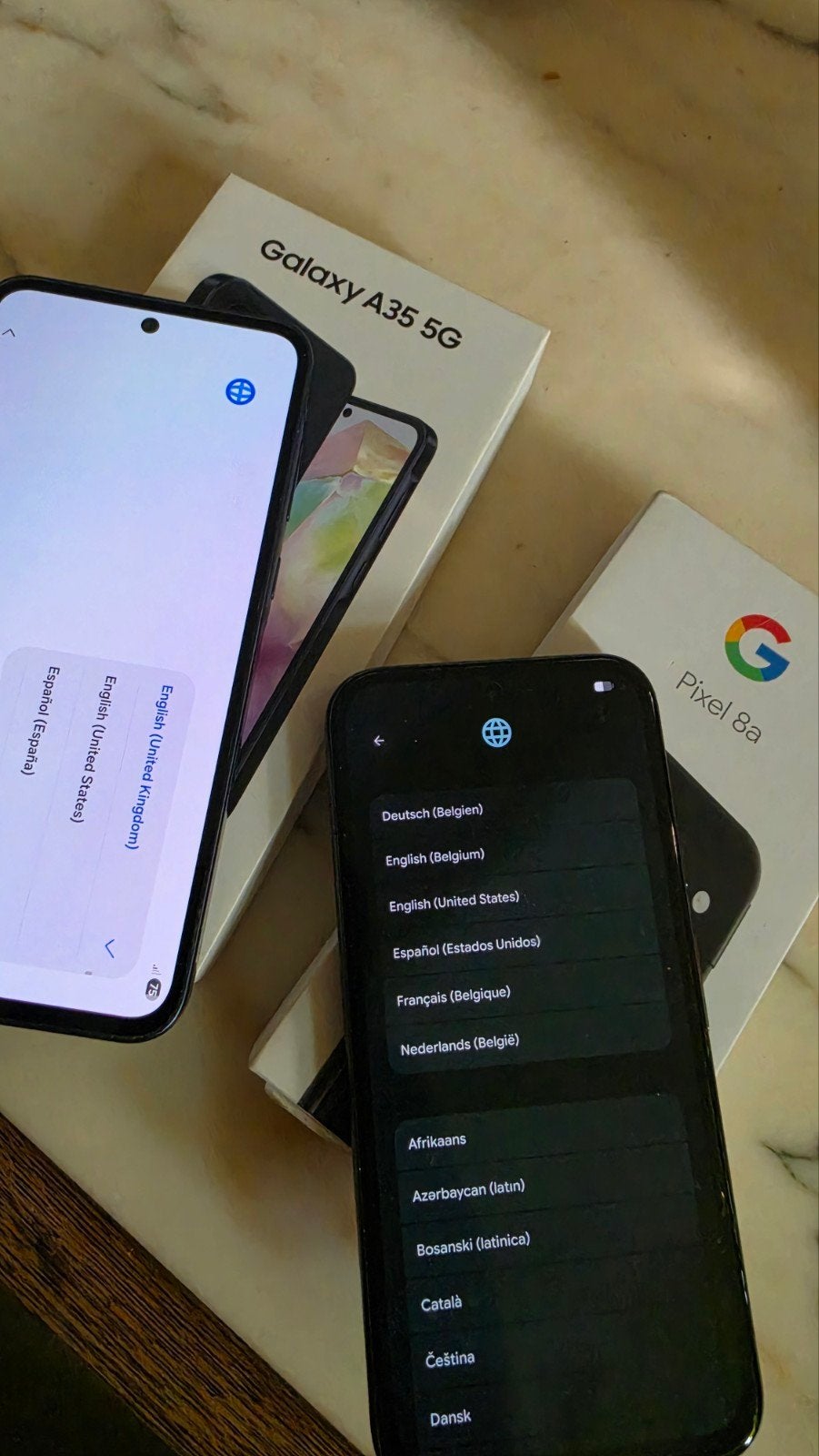 Samung a 35 5g et Google pixel 8a, Télécoms, Téléphonie mobile | Samsung, 128 GB, Enlèvement