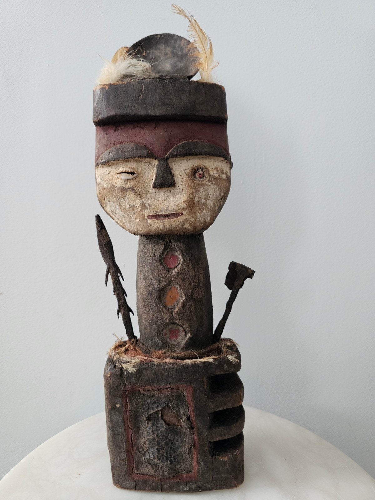 Vuvi oorlogsfetisj uit Gabon. 38cm