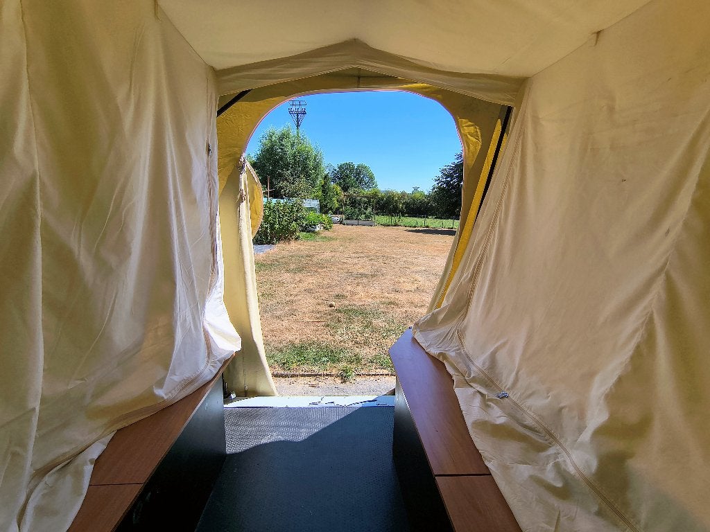 Caravane Pliante, Caravanes & Camping, Jusqu'à 5, Enlèvement ou Envoi, Beige, Raclet