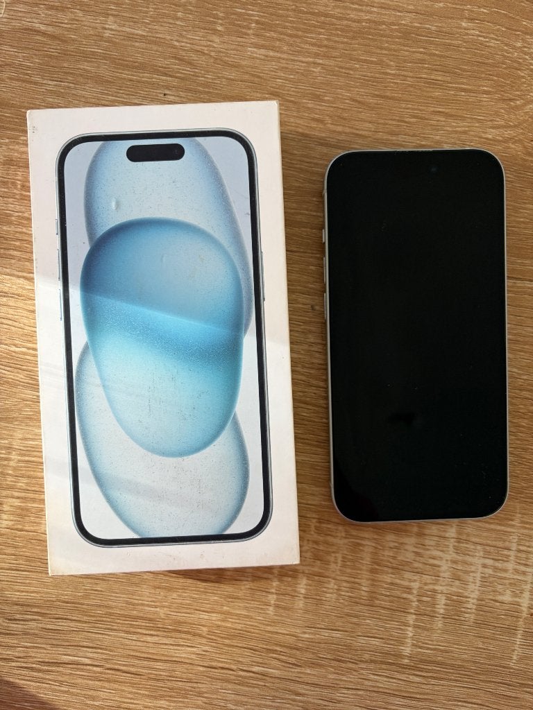 iPhone 15 – 128 Go – Bleu, Télécoms, Téléphonie mobile | Apple iPhone, Avec simlock (verrouillage SIM), 80 %, 128 GB, IPhone 15