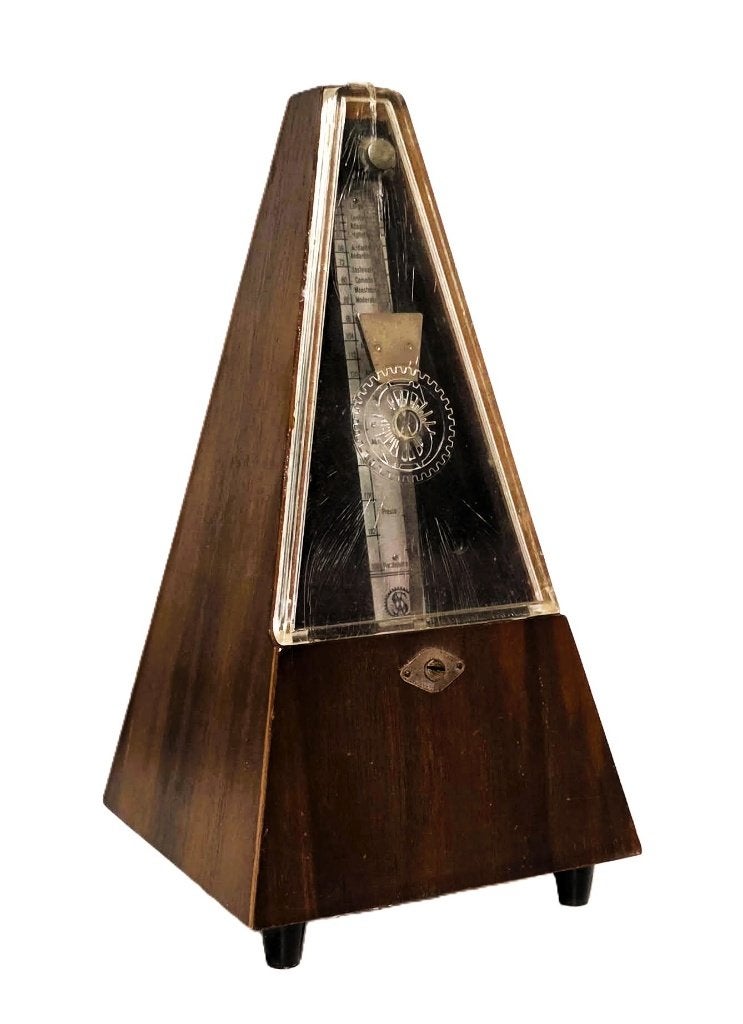 Antieke Metronoom in houten kast., Ophalen of Verzenden