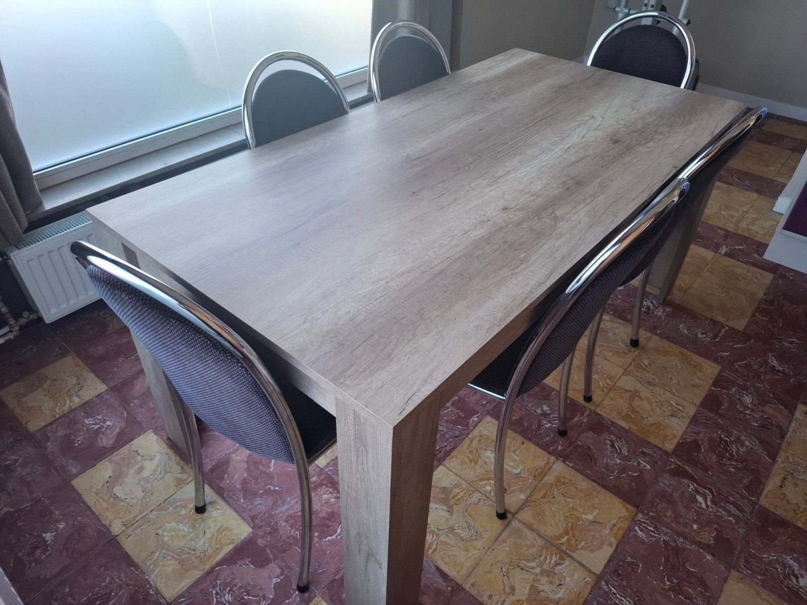 Tafel / eettafel met 6 stoelen, Huis en Inrichting, Ophalen, Nieuw, Vijf personen of meer, Rechthoekig