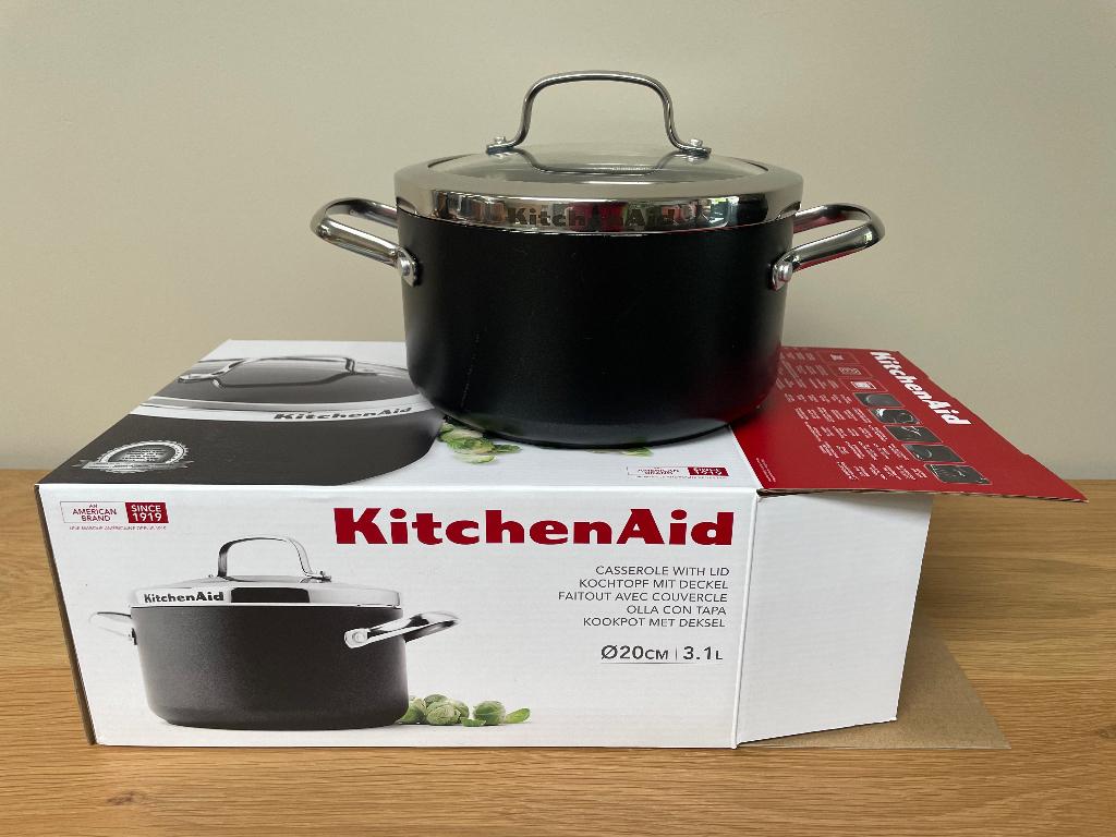 Kitchen Aid - kookpot 20cm (3,1 liter), Ophalen, Zo goed als nieuw, Overige materialen, Kookpan of Snelkookpan