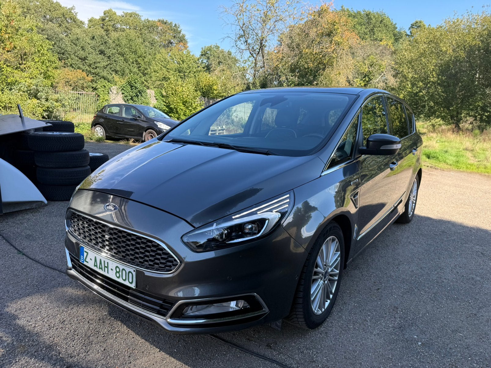 Ford s-max 2.0 vignale 2017 automaat diesel full option, Autos, Cuir, Argent ou Gris, Achat, Euro 6