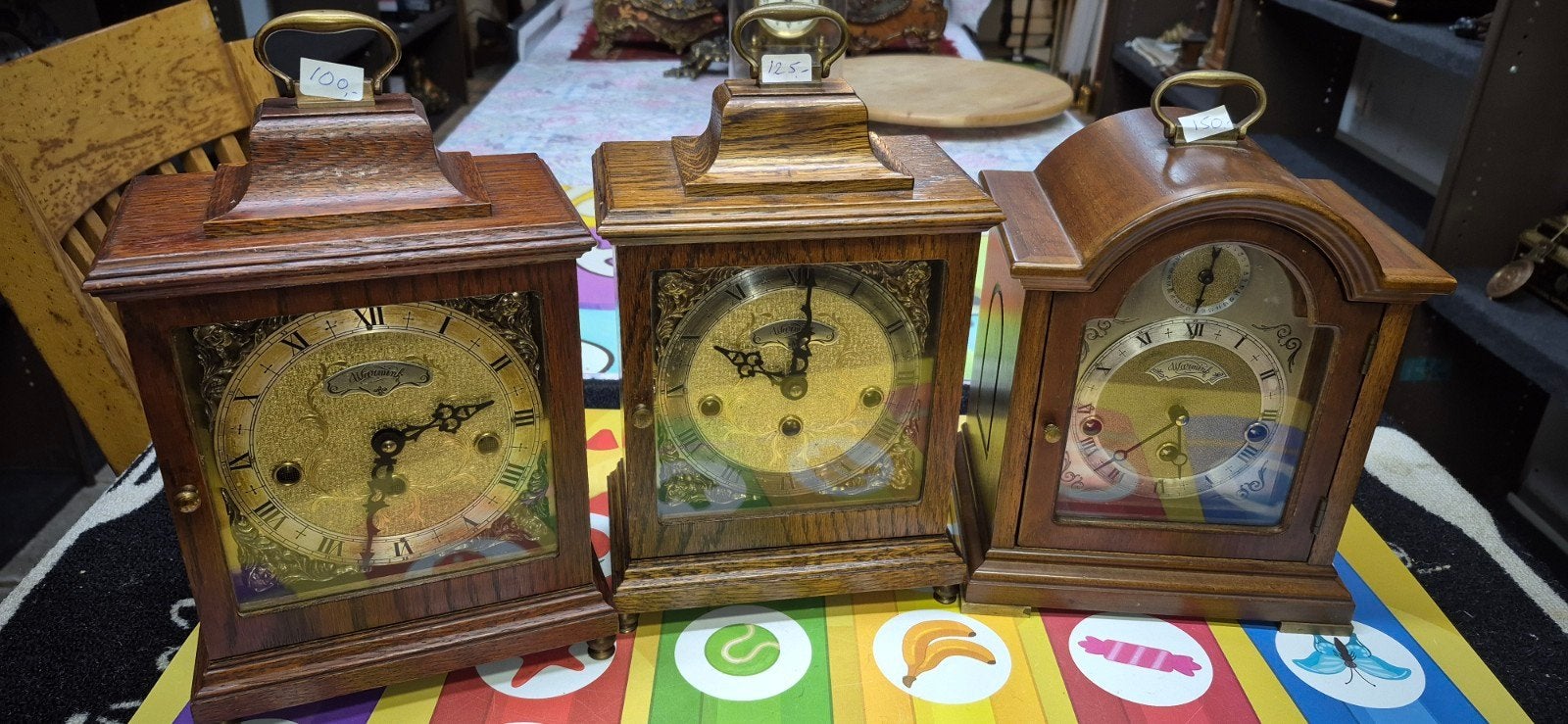 3x Warmink Wuba Westminster tafelklok, Antiek en Kunst, Ophalen