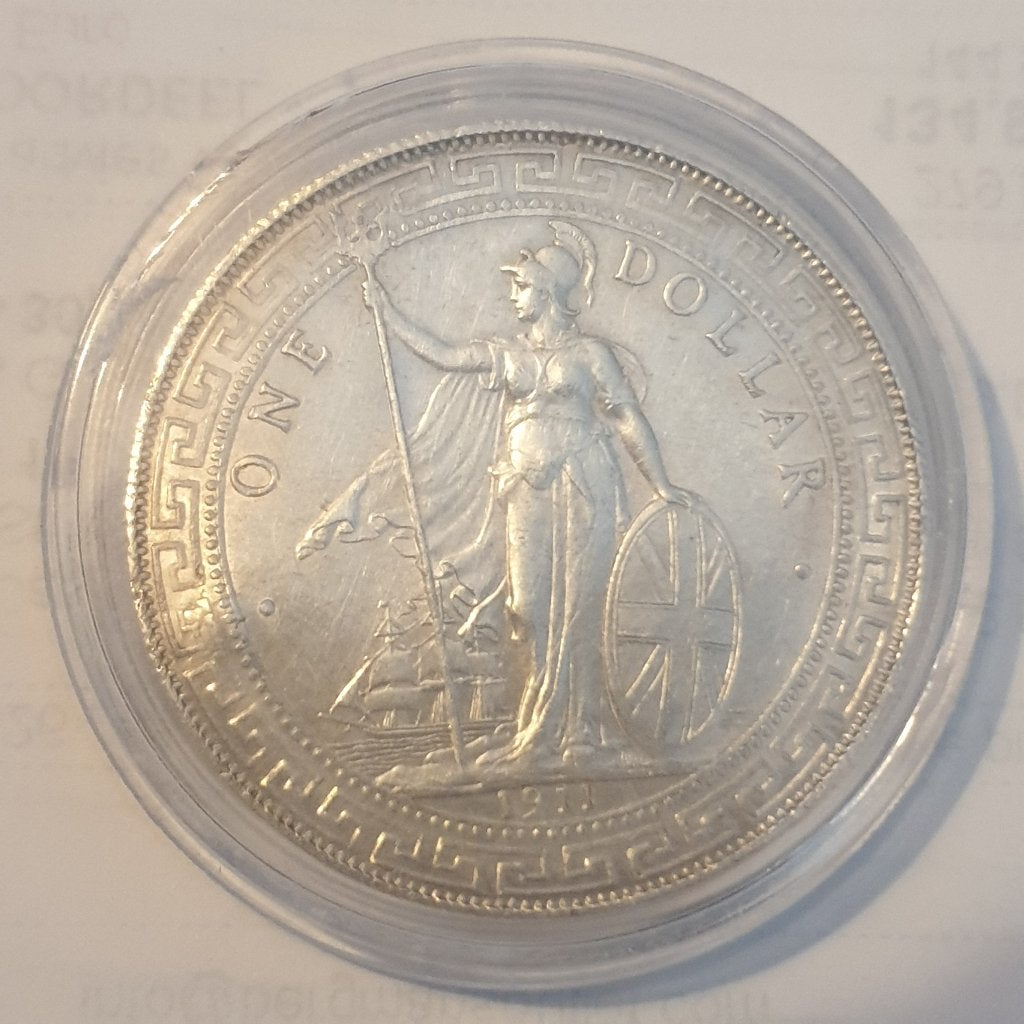 Un dollar commercial en argent 1911 avec capsule, Envoi, Amérique du Nord, Monnaie en vrac, Argent