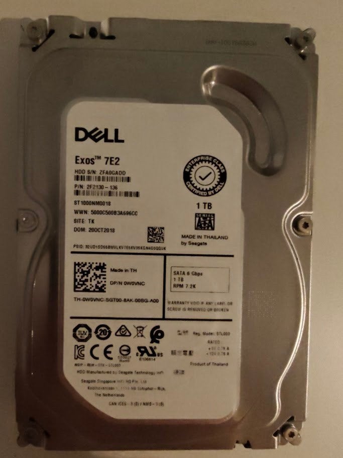 Seagate 1TB Enterprise HDD 7200rpm - slechts 5u, Computers en Software, Harde schijven, Ophalen, Intern, Zo goed als nieuw, 1TB