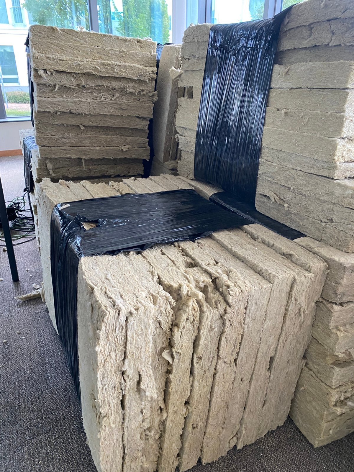 110 feuilles de laine de roche, Enlèvement, Utilisé