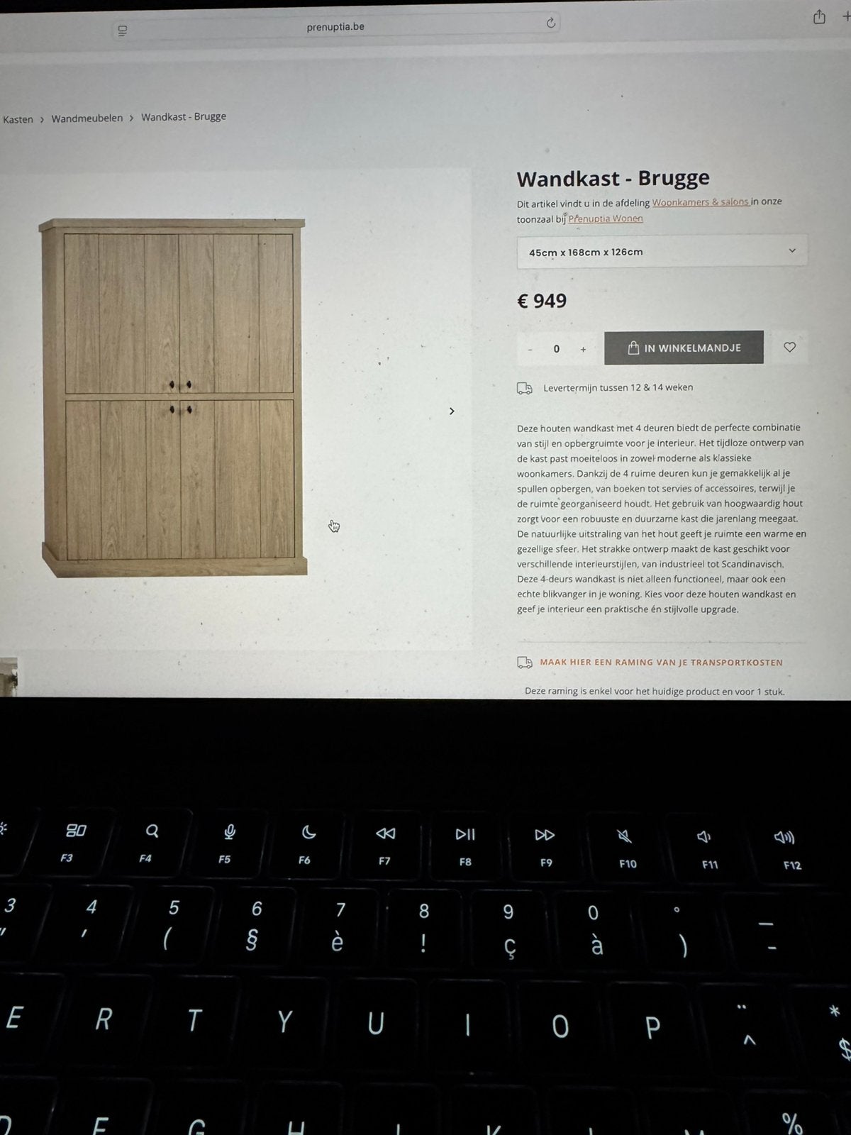 Wandkast brugge, Ophalen, Met deur(en), 150 tot 200 cm, Zo goed als nieuw