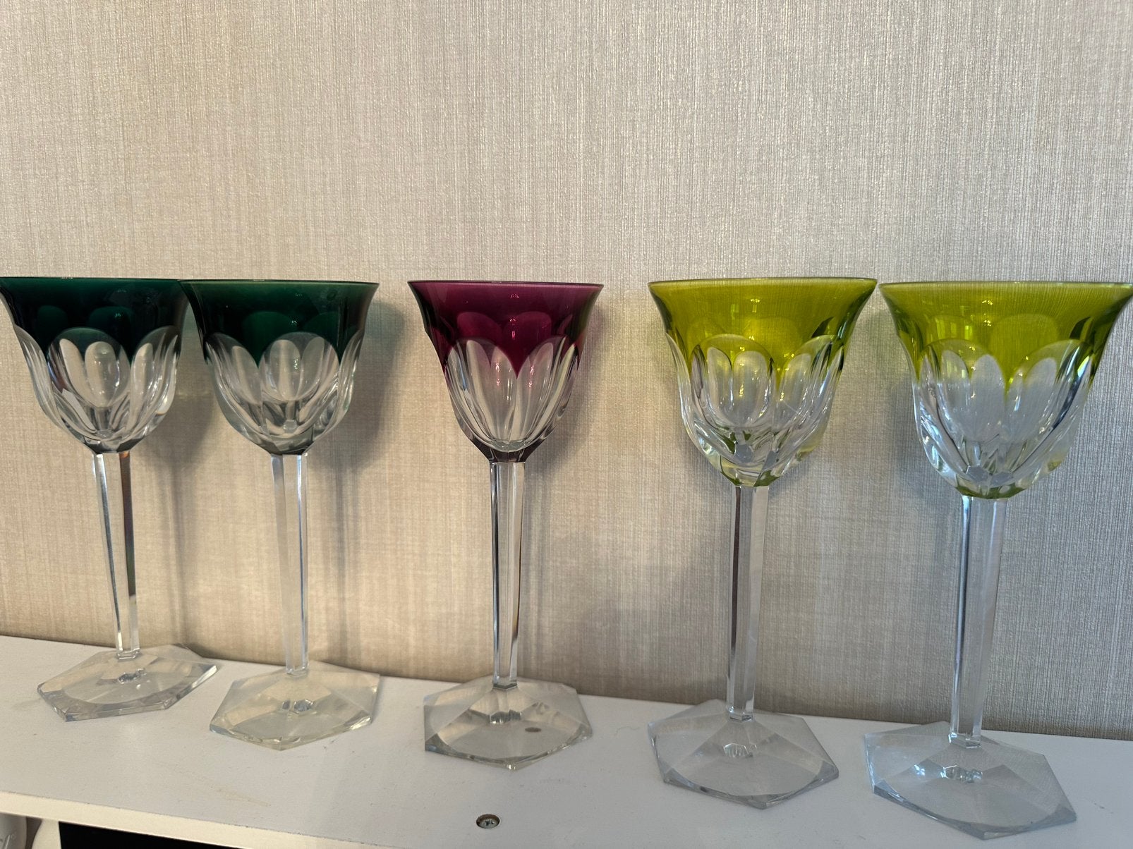 Verres à vin Val St Lambert, Antiquités & Art, Enlèvement