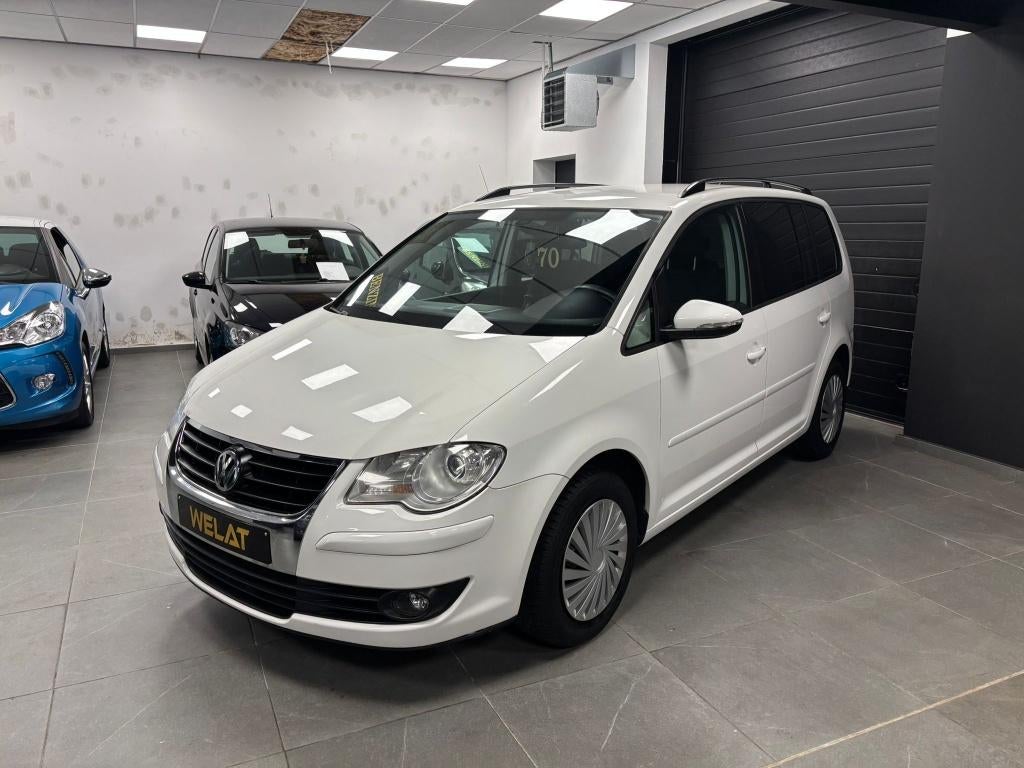 VW TOURAN 1.4 LITER BENZINE/2010/NAVIGATIE/TOP STAAT, Bluetooth, Euro 5, Zwart, Wit