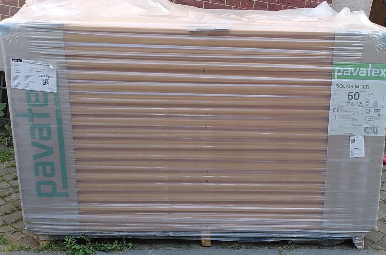 Panneaux isolants fibre de bois 60mm PAVATEX ISOLAIR MULTI, Bricolage & Construction, Isolation de toiture, Autres matériaux, 4 à 8 cm