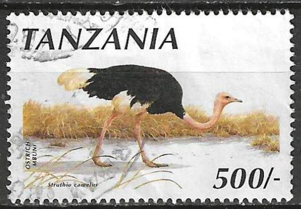 Tanzanie 1990 - Yvert 610 - Autruche (ST), Envoi, Tanzanie, Affranchi