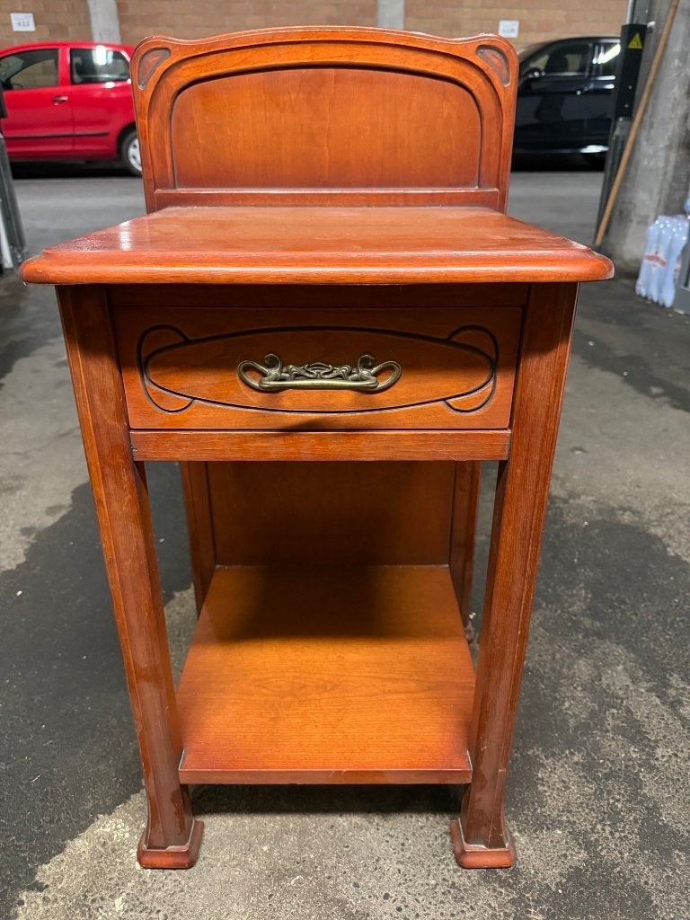 2 nachtkastjes (art nouveau/acajou), Comme neuf, Moins de 45 cm, Enlèvement, 55 à 70 cm