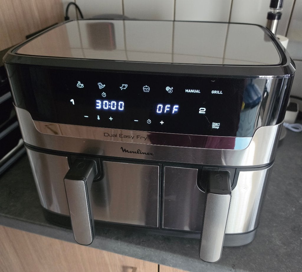 Moulinex XXL Dubbele Airfryer 8.3L (EZ905D), Enlèvement, Utilisé, Friteuse à air
