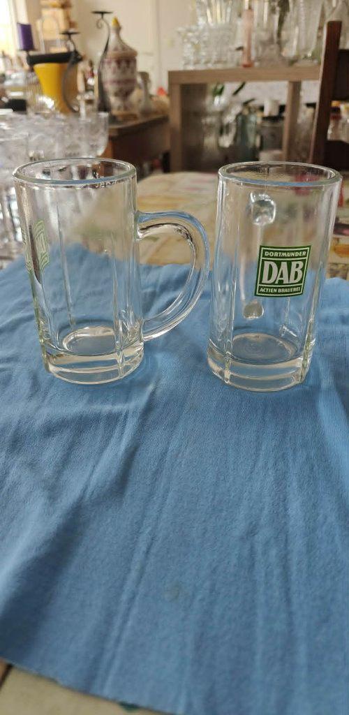 bierpullen DAB Dortmunder jaren 70 in glas, Ophalen of Verzenden, Zo goed als nieuw, Pul(len), Overige merken