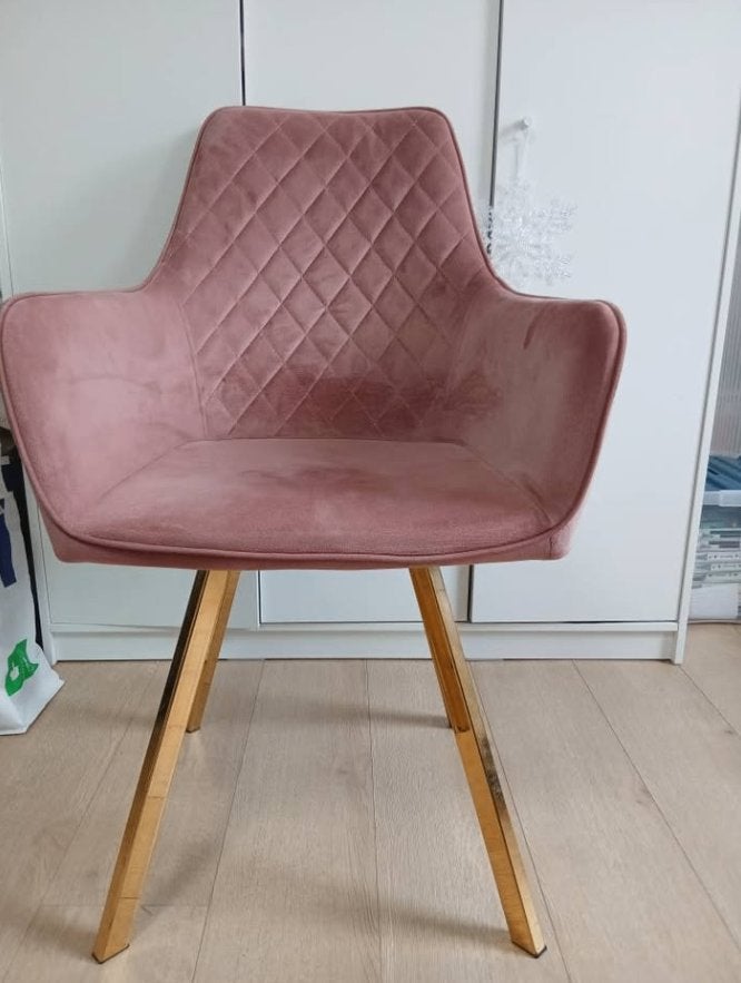 Chaise de bureau ou coiffeuse, Enlèvement, Utilisé, Rose, Chaise de bureau