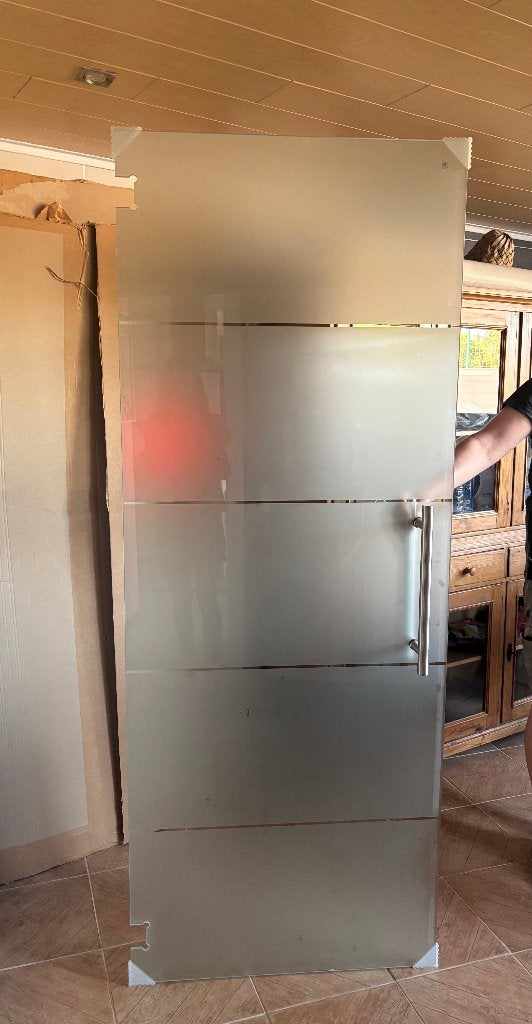 Porte en verre double sens, Bricolage & Construction, 75 à 150 cm, Comme neuf, Enlèvement, Vitre comprise