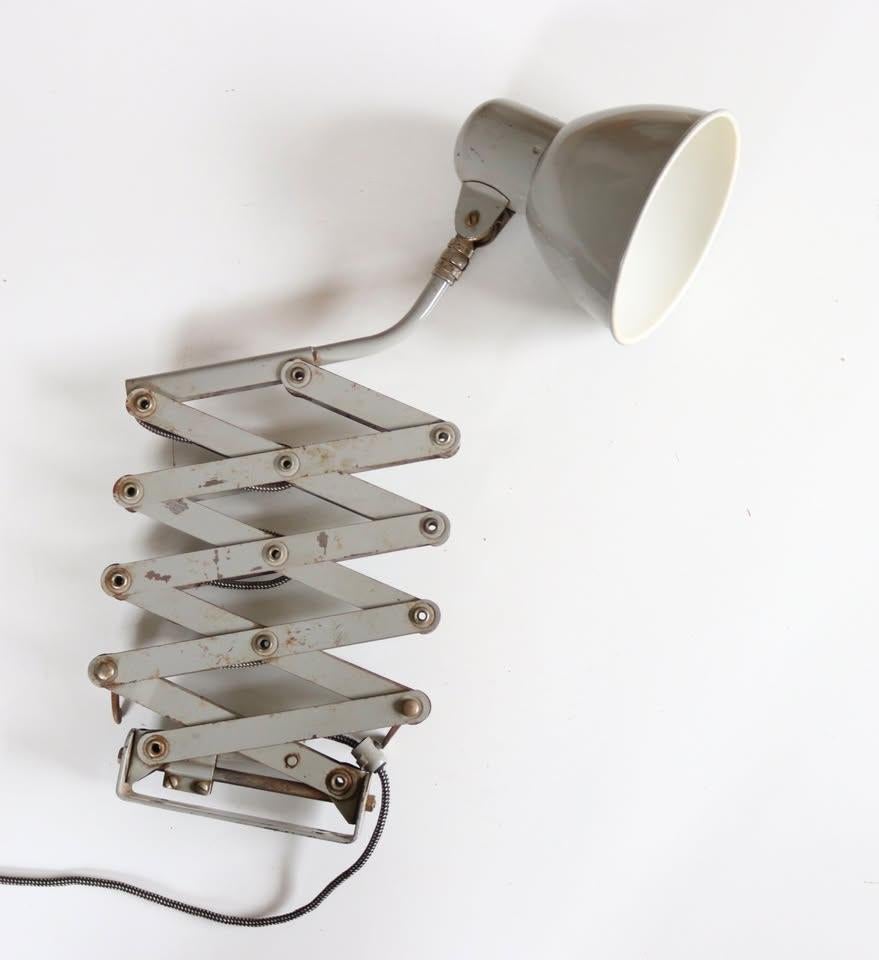 Antieke Sis Schaarlamp - Vintage Jaren 50 - Mancave deco, Antiek en Kunst, Ophalen of Verzenden